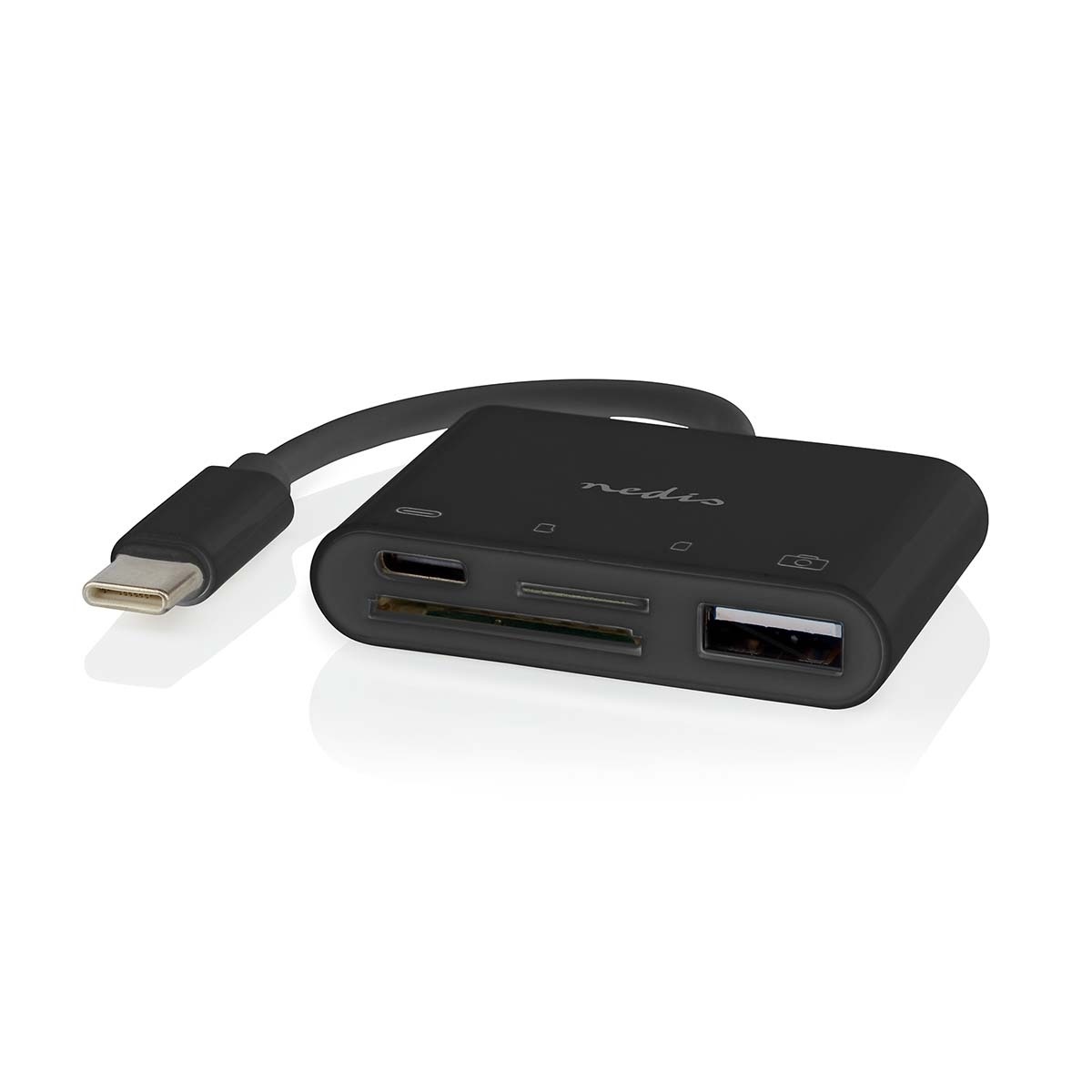 Nedis USB-Hub - 1x USB-C™ - 1x USB A / 1x USB-C™ - 4-Poorts poort(en) - USB 2.0 - USB Gevoed - SD & MicroSD