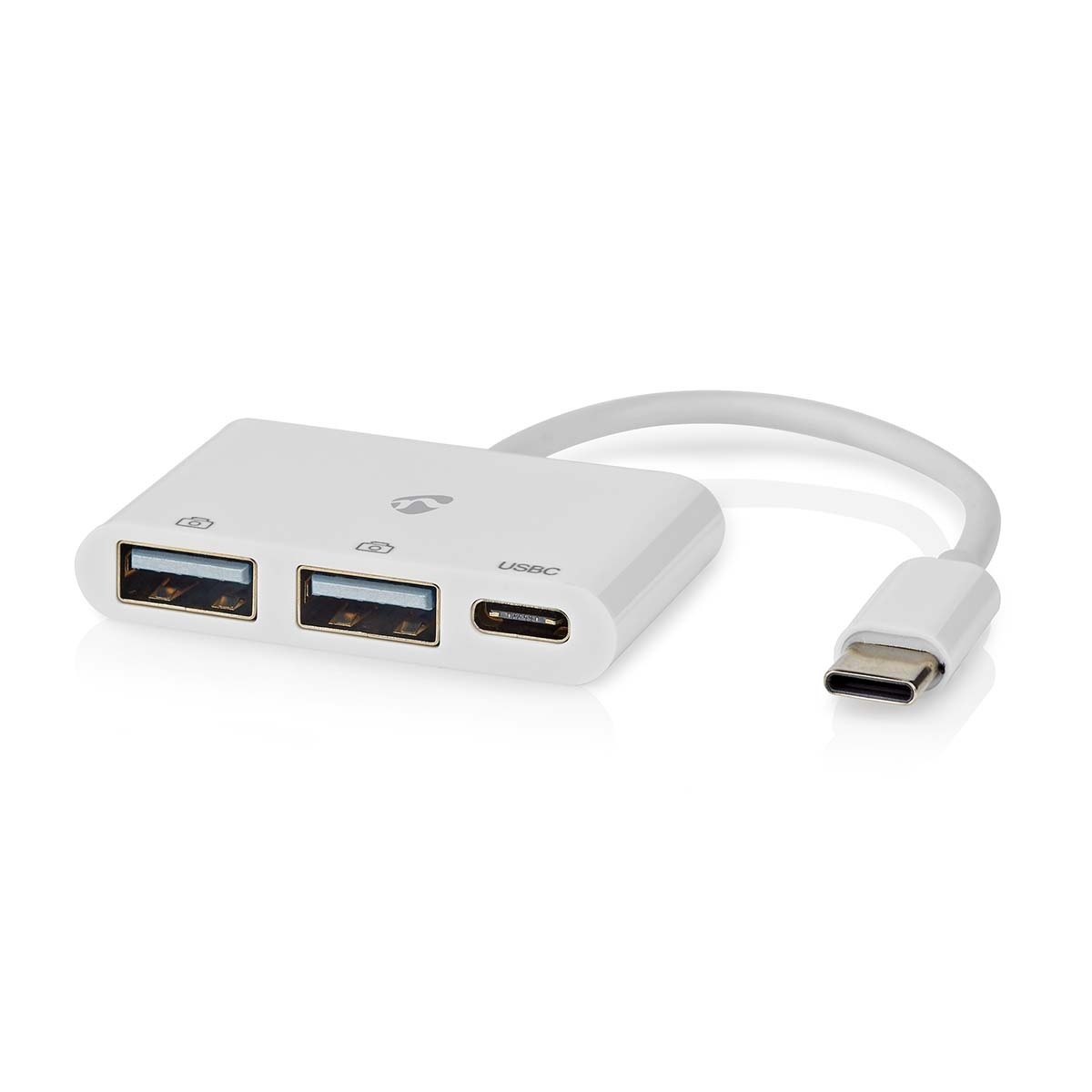 Nedis USB-Hub - 1x USB-C™ - 1x USB-C™ / 2x USB 2.0 A Female - 3 poort(en) - USB Gevoed