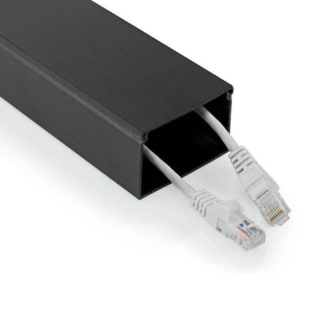 Nedis aluminium kabelgoot met cover - 110 x 6 cm / zwart