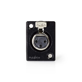 Nedis Nedis XLR 3-pins (v) inbouw connector / zwart