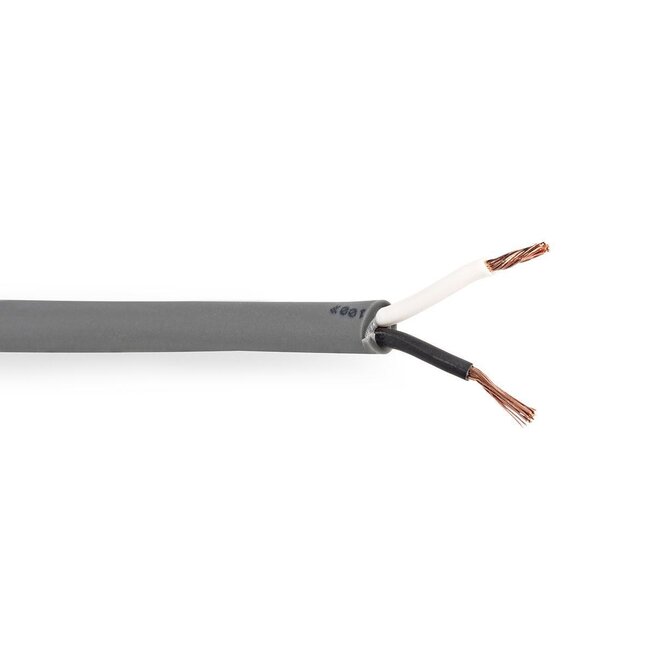 Nedis flexibele luidspreker kabel (CU koper) met mantel - 2x 1,50mm² / grijs - 1 meter