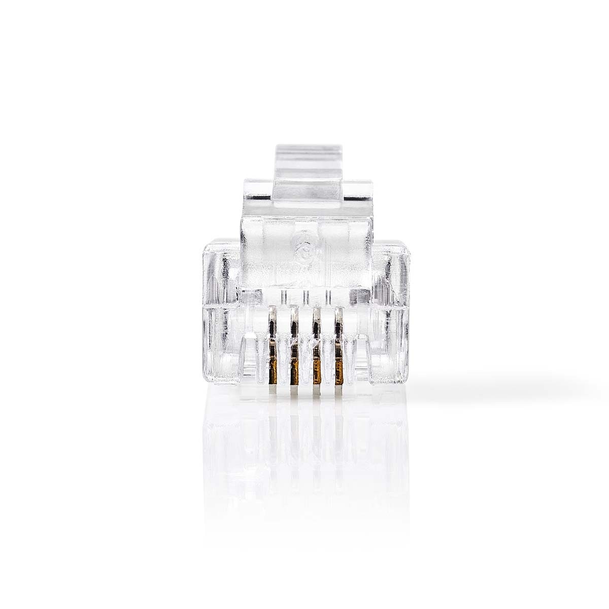 Telecom-Connector | Type Aansluiting: RJ11 | Recht | Connectorplating: Goud Verguld | PVC | Transpar