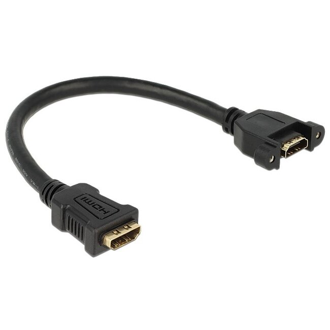 HDMI (v) - HDMI (v) koppelstuk / inbouw - versie 1.4 (4K 30Hz) - 0,25 meter