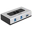 DeLOCK bi-directionele USB schakelaar 2x USB-B - 1x USB-A - USB3.0 / zilver/zwart