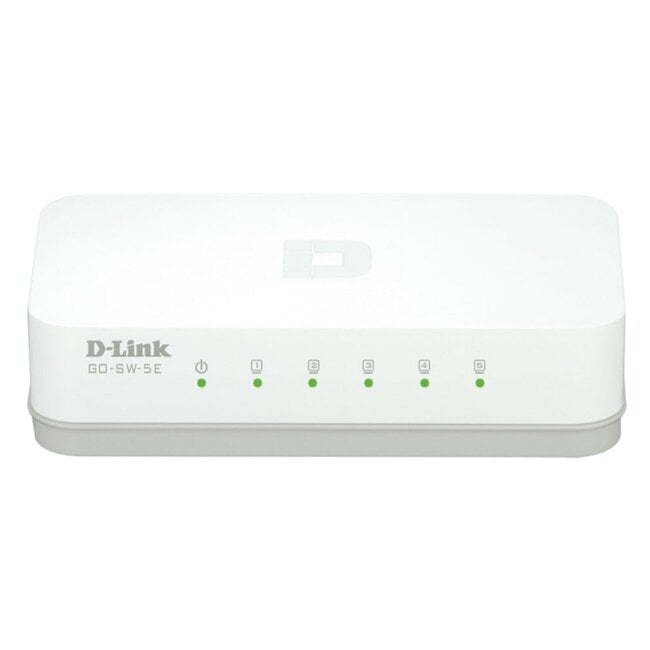 D-Link GO-SW-5E/E Fast Ethernet Switch met 5 poorten / wit