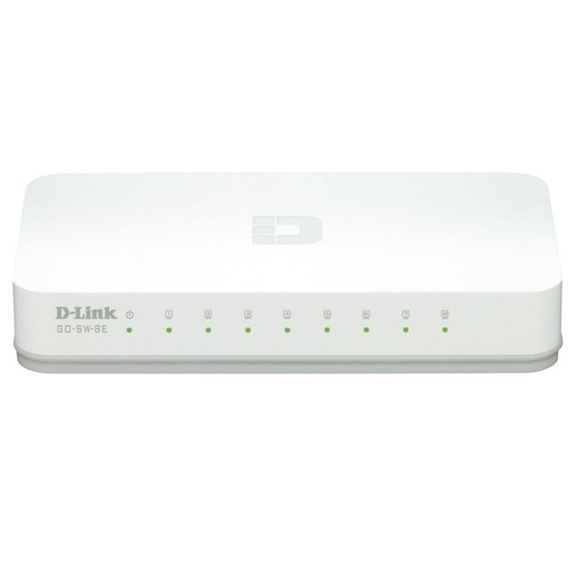 D-Link GO-SW-8E/E Fast Ethernet Switch met 8 poorten / wit