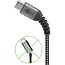 Goobay USB-C naar USB-A kabel - USB2.0 - tot 3A / nylon - 2 meter
