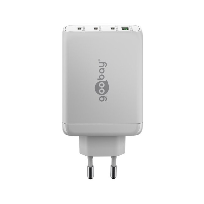 Goobay thuislader met 3x USB-C PD en 1x USB-A QC - GaN - 100W / wit