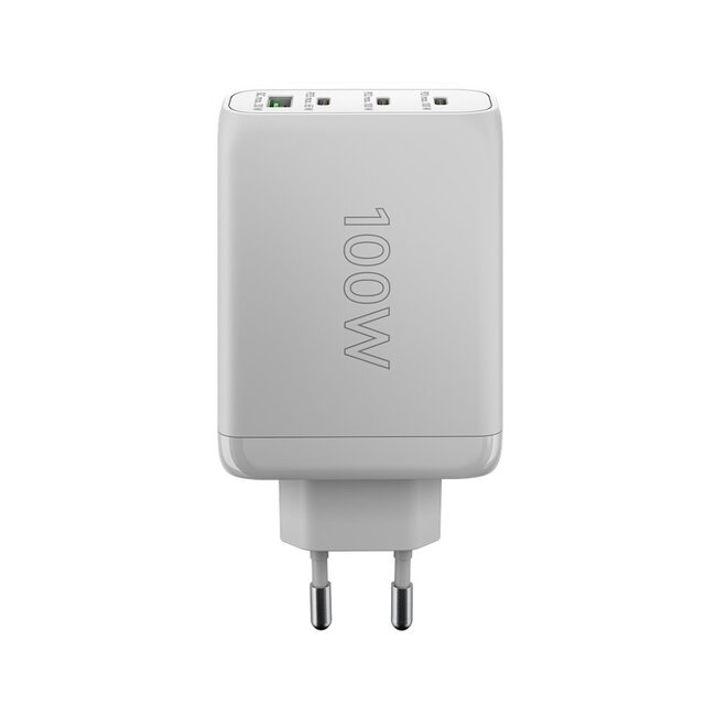 Goobay thuislader met 3x USB-C PD en 1x USB-A QC - GaN - 100W / wit