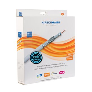 Hirschmann Hirschmann KOKA 9 Eca 4G/LTE proof coaxkabel in doos voor binnen / wit - 20 meter