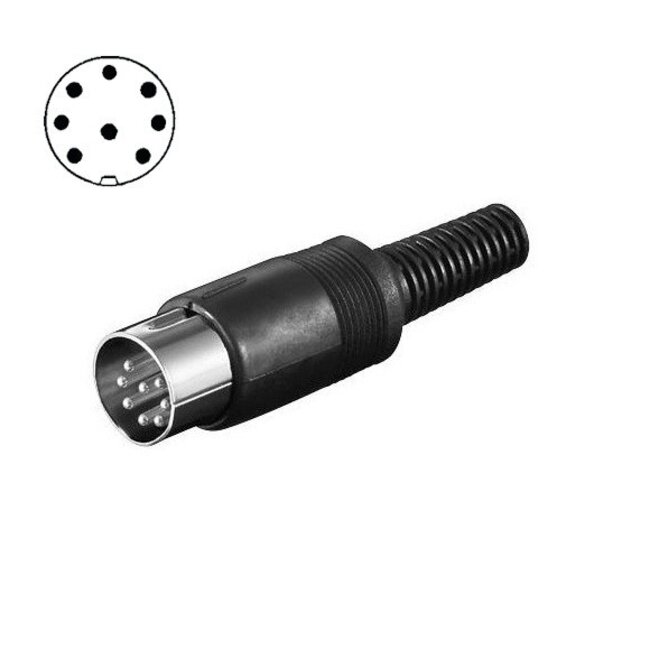 Hirschmann DIN 8-pins (m) connector MAS 80 SN