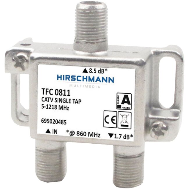 Hirschmann multitap TFC0811 met 1 uitgang - 8,5 dB / 5-1218 MHz