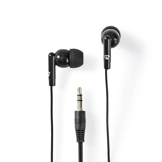Nedis stereo in-ear earphones / zwart - 1,2 meter