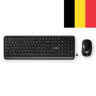 Nedis Nedis draadloze USB toetsenbord en muis set - AZERTY (BE) / zwart