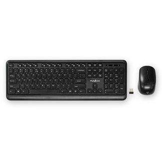 Nedis Nedis draadloze multimedia USB toetsenbord en muis set - QWERTY (US) / zwart