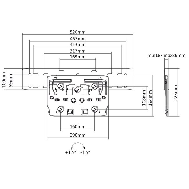 My Wall muurbeugel voor Samsung QLED schermen van 75 inch / kantelbaar