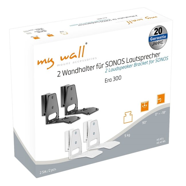 My Wall muurbeugel set voor Sonos Era 300 - full motion / wit