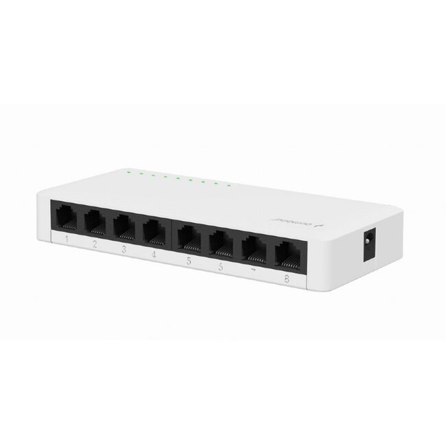 Gembird Gigabit Ethernet Switch met 8 poorten / wit