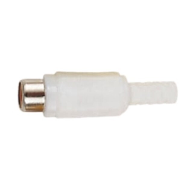 Tulp (v) audio/video connector - plastic / wit