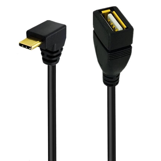 USB-C - USB-A | Adapter | 0.25 meter | USB2.0 High Speed/OTG (On-The-Go) | Dolphix