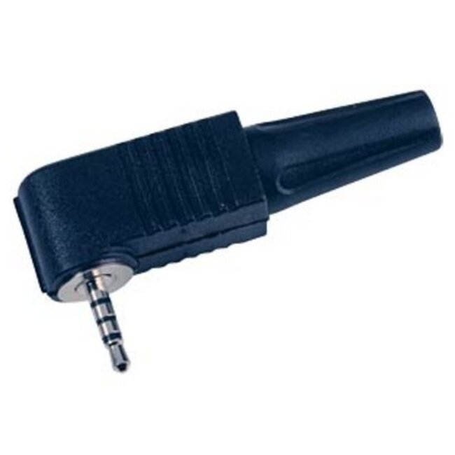 Haakse 2,5mm Jack (m) connector - 4-polig