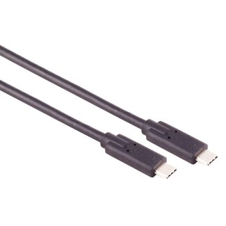 S-Impuls USB-C naar USB-C kabel - USB4 (tot 40 Gbit/s) - PD3.1 tot 240W - video tot 8K 60Hz / zwart - 0,25 meter