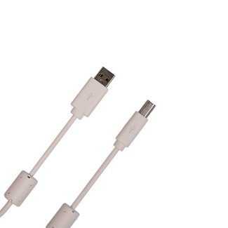 OKS USB naar USB-B kabel - USB2.0 - wit - 1,8 meter