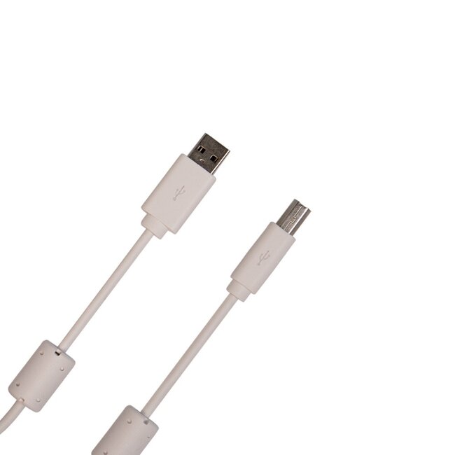 USB naar USB-B kabel - USB2.0 - wit - 1,8 meter