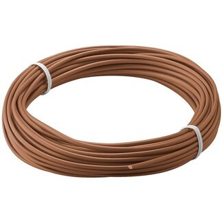 Goobay 10m bruin 1x 0,14mm geisoleerd koperdraad voor hobby toepassingen - 10 meter