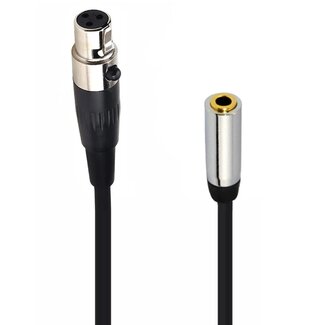 Dolphix Mini XLR (v) - 3,5mm Jack (v) audiokabel - 1,5 meter