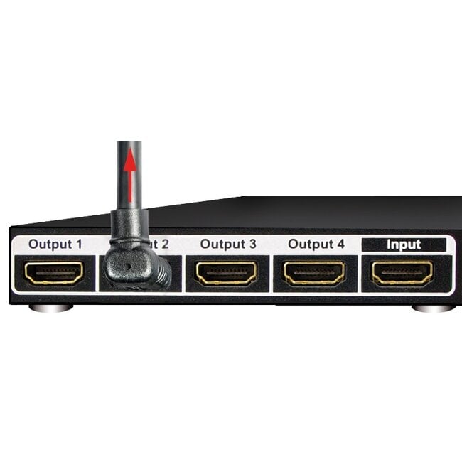 HDMI kabel - 90° haaks naar boven - versie 1.4 (4K 30Hz) - 1 meter