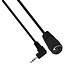 DIN 5-pins (v) - 3,5mm Jack (m) haaks audiokabel / zwart - 1,5 meter
