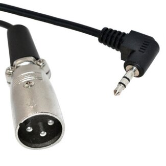 Universal XLR (m) - 3,5mm Jack (m) haaks audiokabel - 3 meter