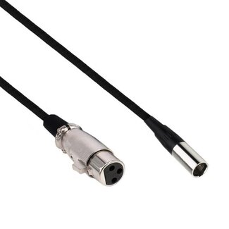 Universal Mini XLR (m) - XLR (v) audiokabel / zwart - 1,5 meter