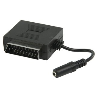 Nedis Scart (m) - 3,5mm Jack (v) en Scart (v) audio adapter / zwart