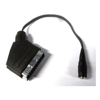 COM Scart (m) - 3,5mm Jack (v) audio adapter / zwart - 0,20 meter