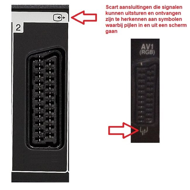 Scart (m) - 3,5mm Jack (v) audio adapter / zwart - 0,20 meter