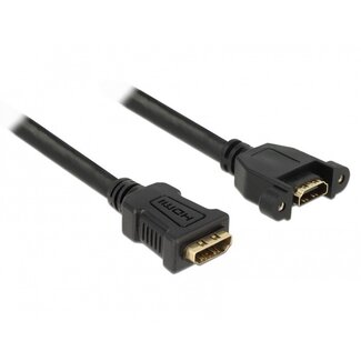 DeLOCK HDMI (v) - HDMI (v) koppelstuk / inbouw - versie 1.4 (4K 30Hz) - 1 meter