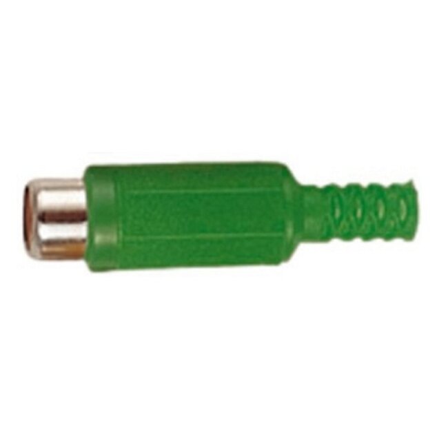 Tulp (v) audio/video connector - plastic / groen