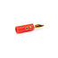 Banaan connector voor luidsprekerkabel tot 4 mm - verguld / rood