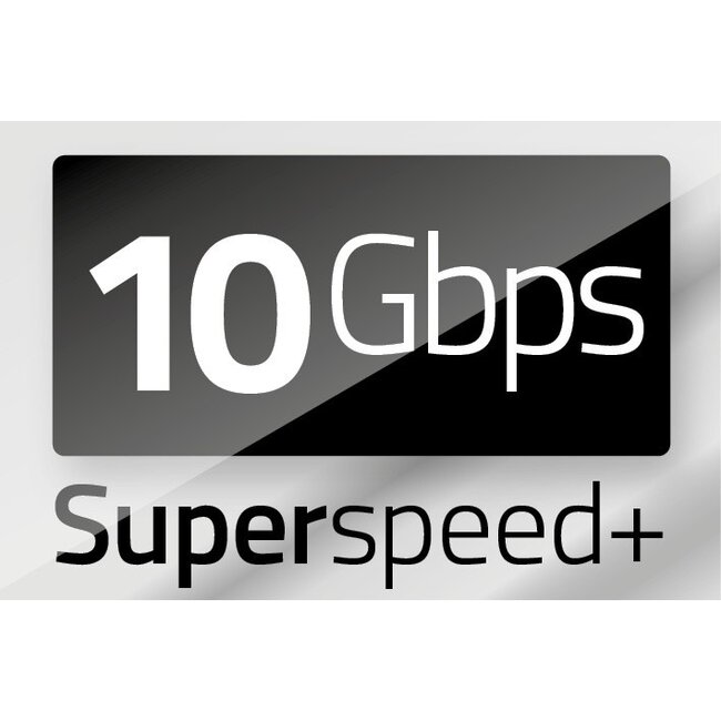 USB-C naar USB-C verlengkabel - USB3.2 (tot 10 Gbit/s) - PD tot 20V/5A - video tot 4K 60Hz / zwart - 0,50 meter