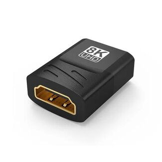 Universal HDMI (v) - HDMI (v) koppelstuk - HDMI2.1 (8K 60Hz + HDR) / zwart