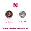 N (v) - N (v) inbouw koppelstuk (ring, moer en pakking) - 50 Ohm
