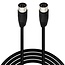 DIN 8-pins luidspreker kabel / zwart - 1,5 meter