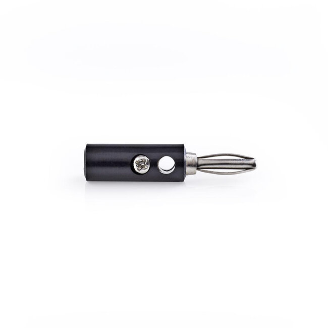 Banaan connector voor luidsprekerkabel tot 4 mm / zwart