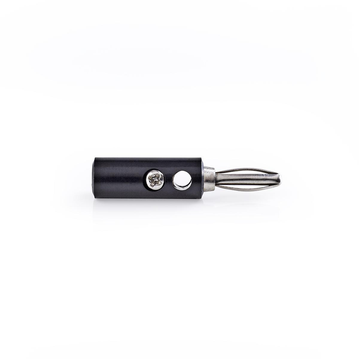 Banaan connector voor luidsprekerkabel tot 4 mm / zwart