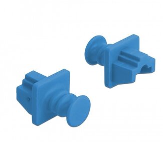 DeLOCK RJ45 (m) afsluitcovers voor RJ45 (v) poorten met ronde greep - 10 stuks / blauw