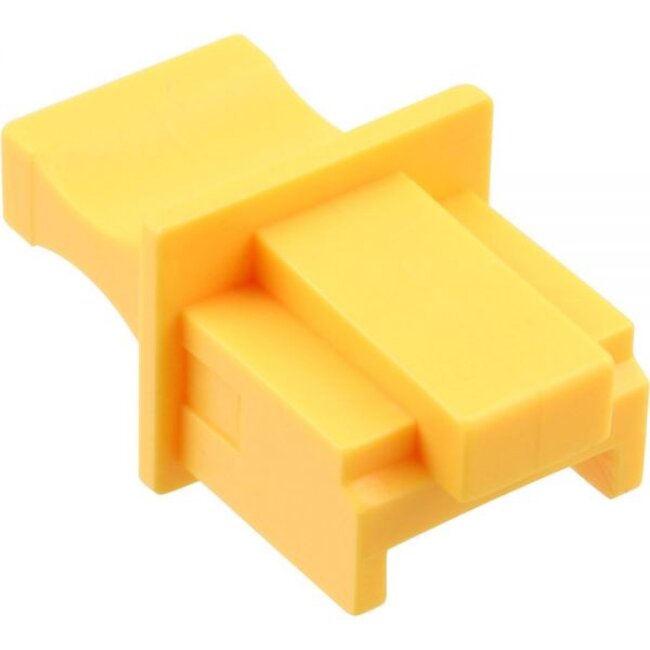 RJ45 (m) afsluitcovers voor RJ45 (v) poorten met platte greep - 10 stuks / geel