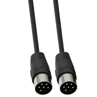 Universal DIN 6-pins audio video kabel / zwart - 1,5 meter