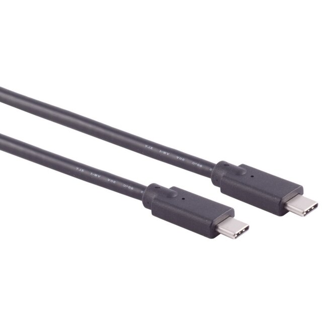 USB-C naar USB-C kabel - USB2.0 - tot 100W / zwart - 4 meter